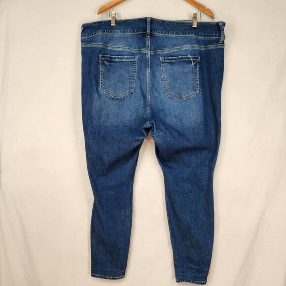 Torrid Jeggings Super Soft Women's 22R  Mid Rise Ankle Distressed Denim Blue - Picture 2 of 8